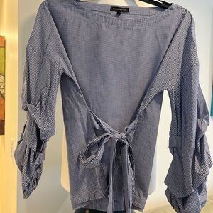 Blue Gingham Women's Top